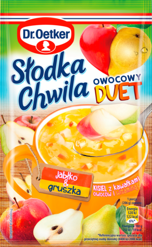 S Odka Chwila Kisiel Owocowy Duet Jab Ko Gruszka Produkty Dr Oetker