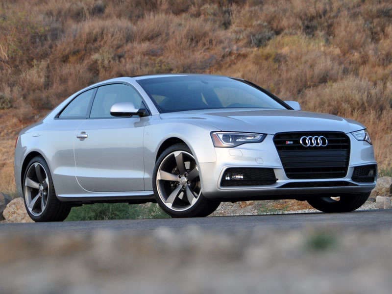 2014 Audi S5 Coupe Silver Ice Metallic Black Optics Package 5-arm Rotor Design Wheels ・  Photo by Christian Wardlaw