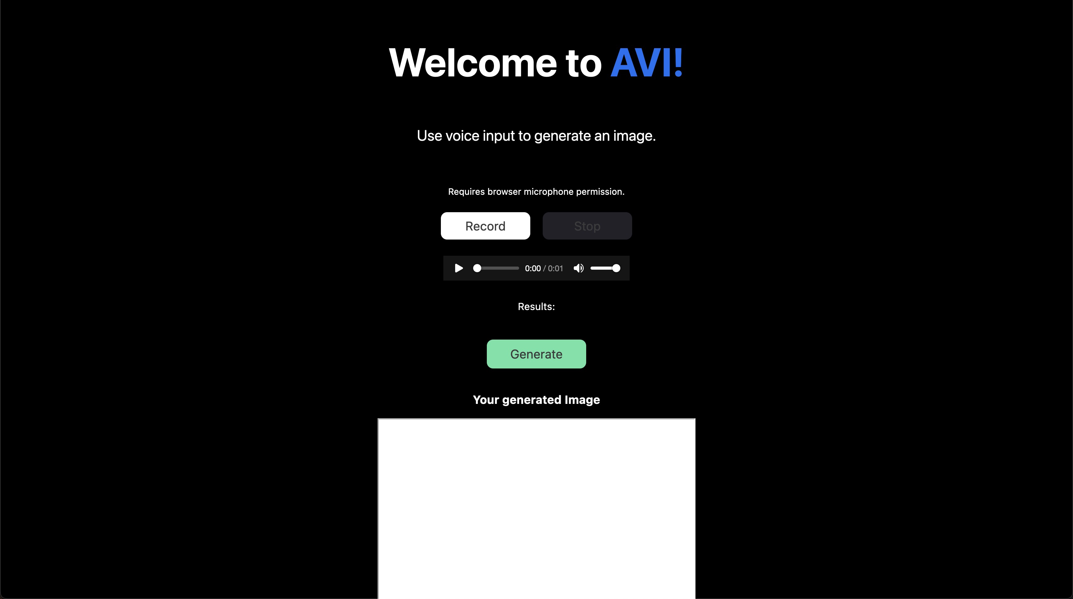 How to make a voice to AI image generator