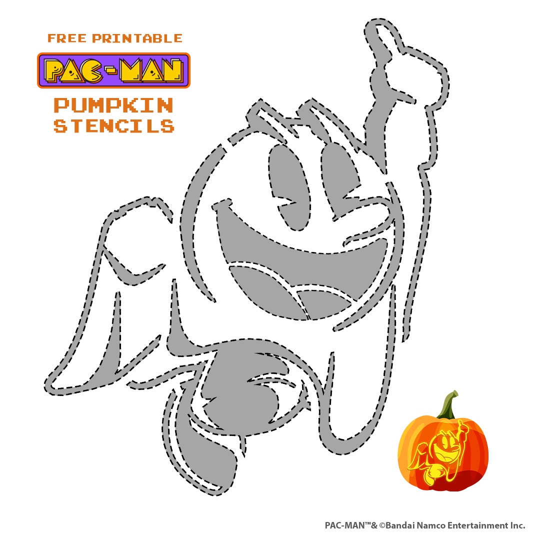 Printable PAC-MAN Pumpkin Stencils | Official Site