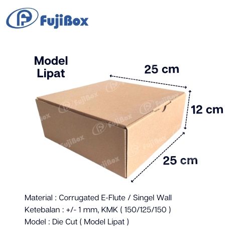 FUJIBOX DUS KARTON | CORRUGATED 25 x 25 x 12 | KARDUS BOX TEBAL