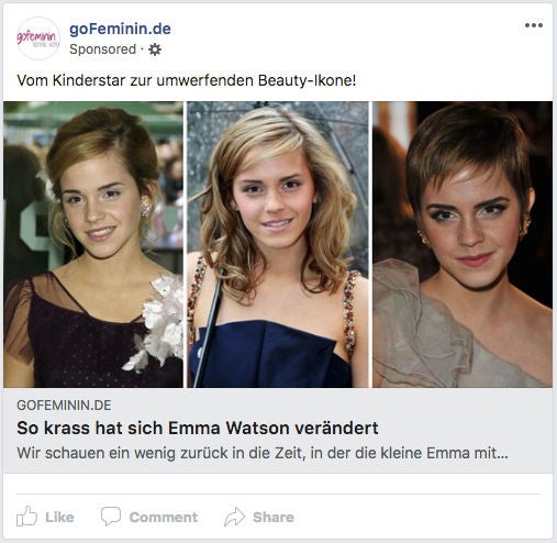 Gofeminin Facebook Ad Werbeanzeige OMR