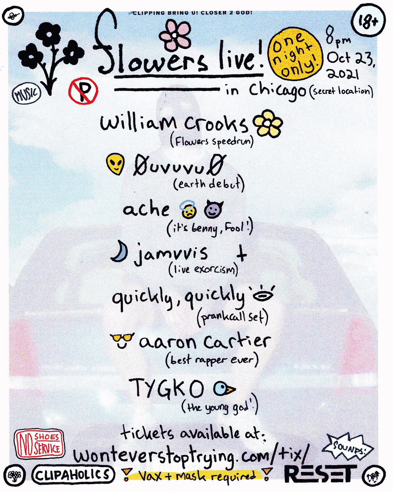 flowers live Tickets Oct 23 2021 Chicago IL Reset Presents