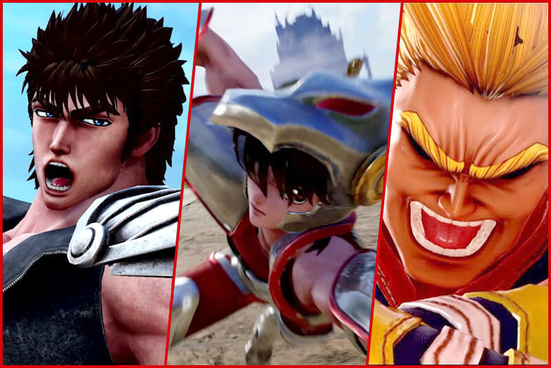 Kenshiro (Fist of the North Star), Seiya de Pégaso (Cavaleiros do Zodíaco) e All Might (My Hero Academia)