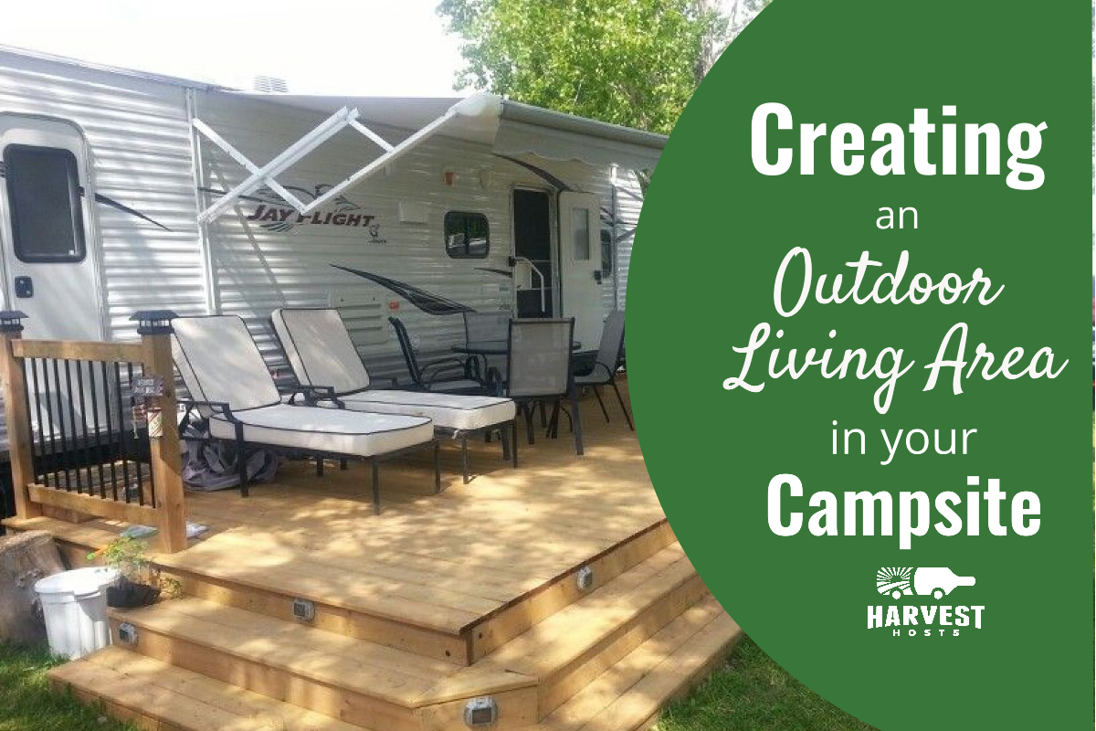 Creating an Outdoor Living Area in your Campsite