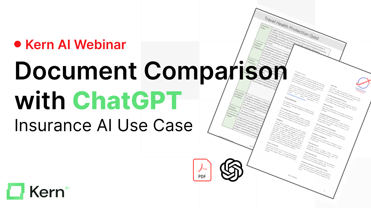Insurance AI Use Case: Compare complex documents at scale with ChatGPT.