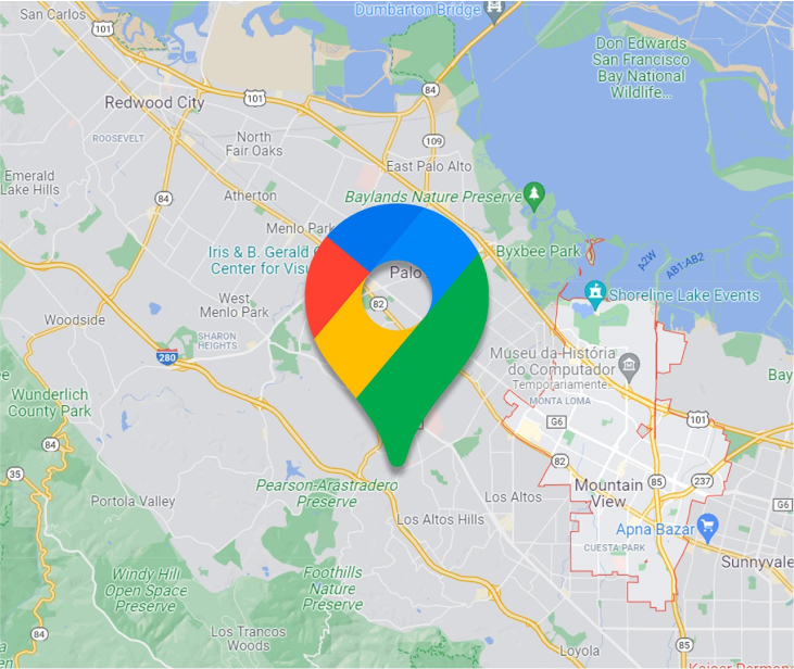 Local of business in map