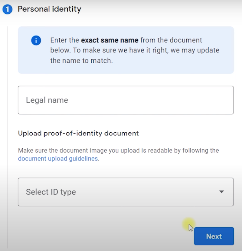 personal identity verification form google adsense.png