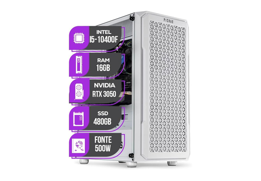 Imagem do produto PC Gamer Mancer, Intel i5 10º Geração, RTX 3050 6GB, 16GB DDR4, SSD 480GB, Fonte 500W 80 Plus em Amazon