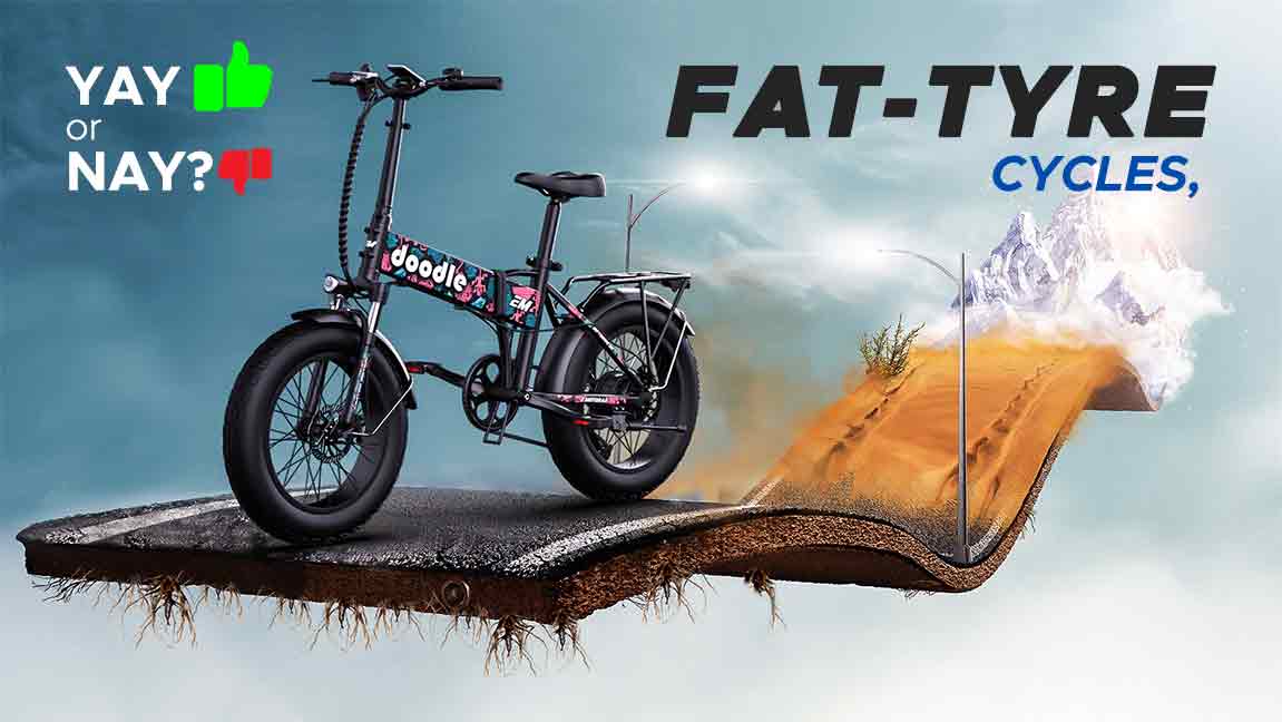 Electric fat tyre clearance cycle