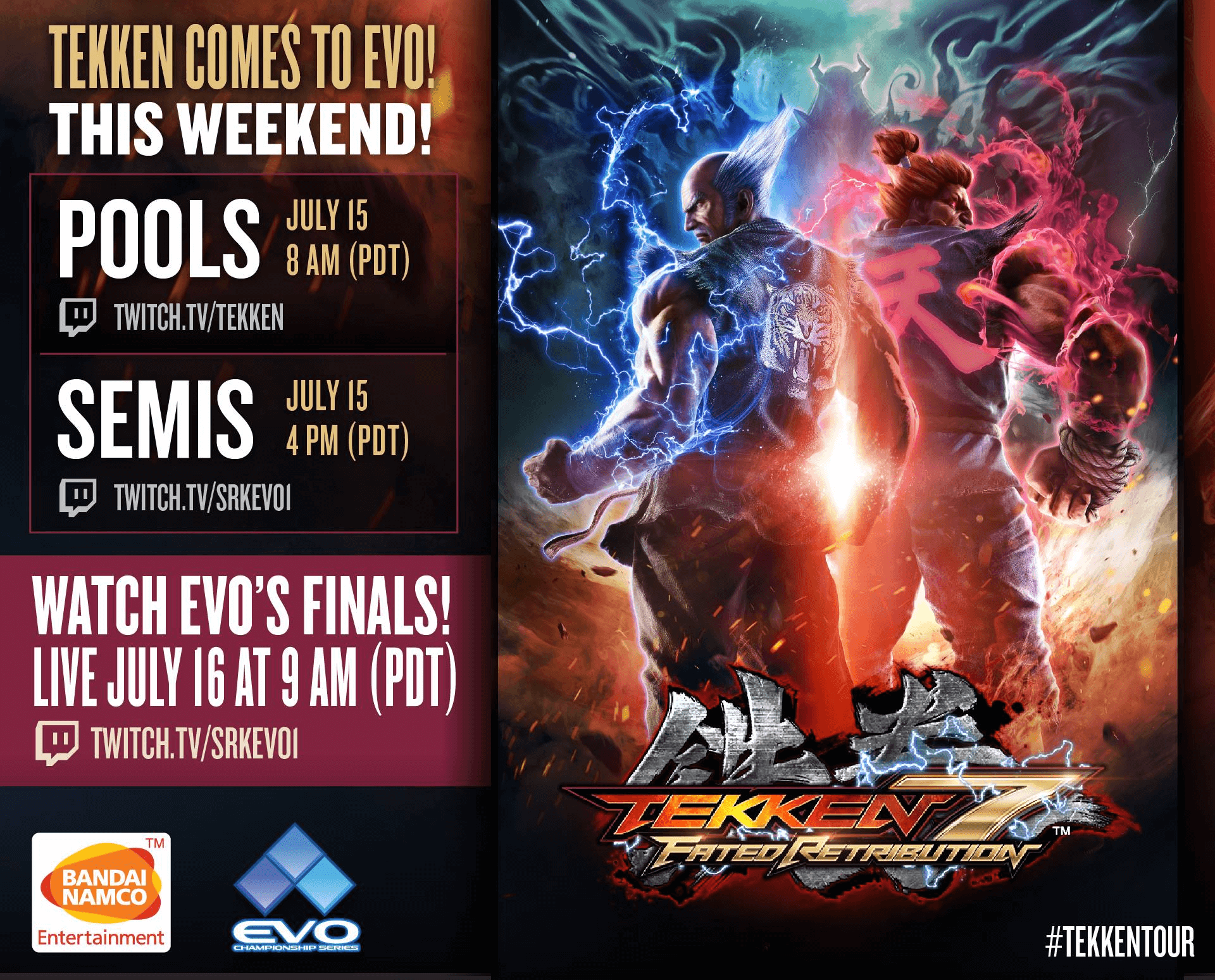 Come see us at Evo and SDCC! Bandai Namco Entertainment Inc.