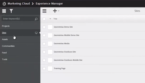 Adobe Experience Manager Screenshot