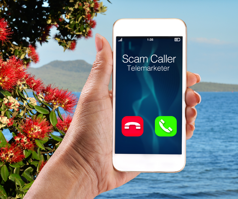 Scam on phone during New Zealand Summer