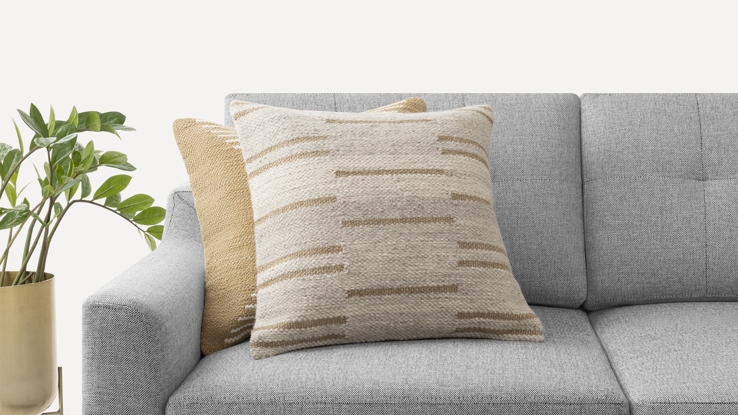 Grey beige throw pillows hot sale