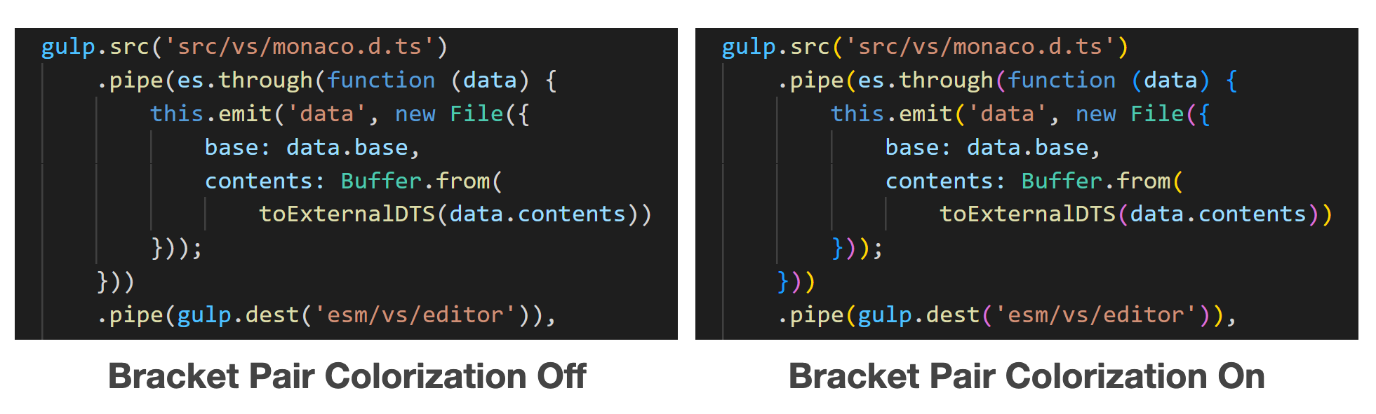 bracket matching in vs code
