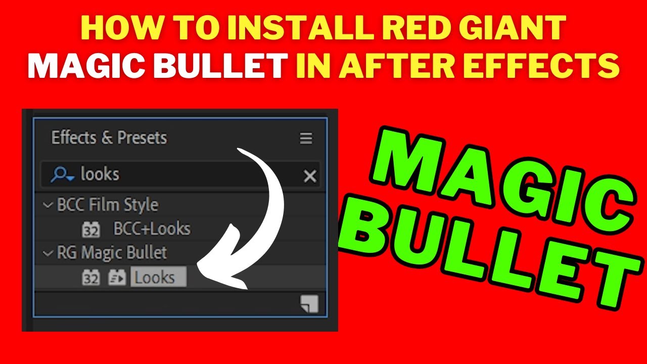 How To Install MAGIC BULLET In AFTER EFFECTS