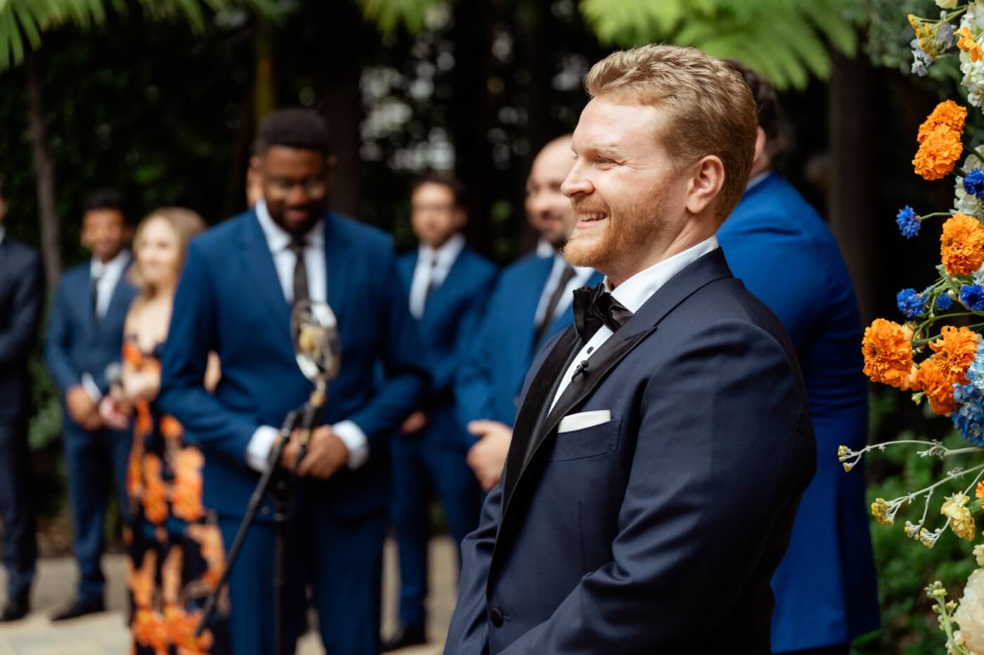 groom smiling