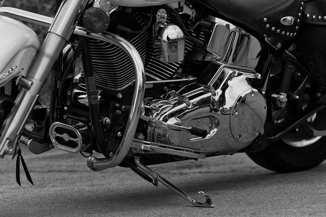 Zware motor neerzetten