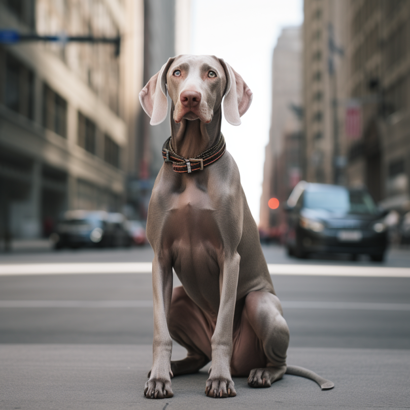 Fashion the weimaraner