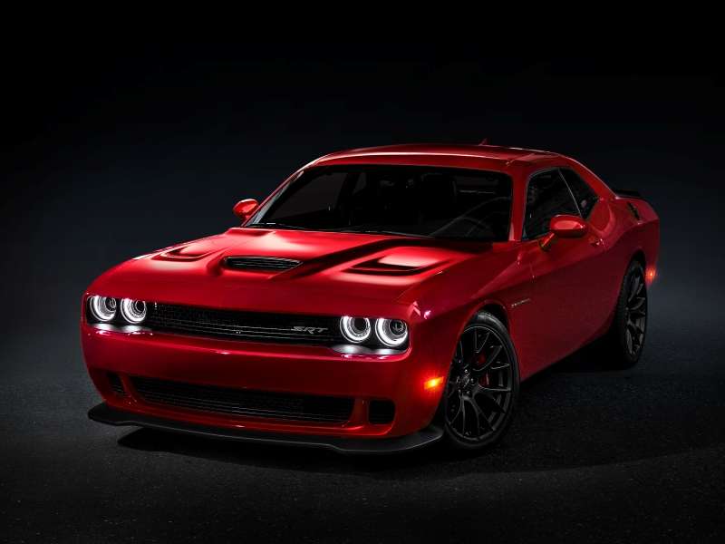 Red 2015 Dodge Challenger SRT Hellcat 