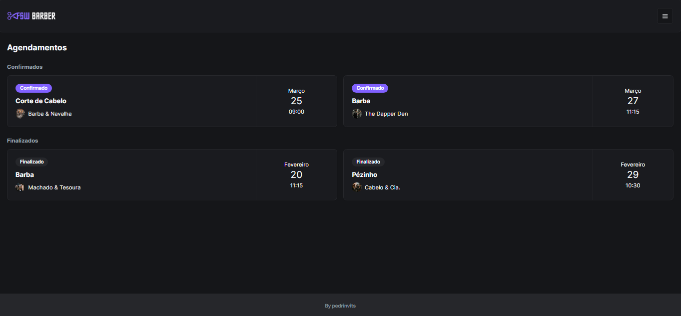 Imagem da Sessão Agendamentos