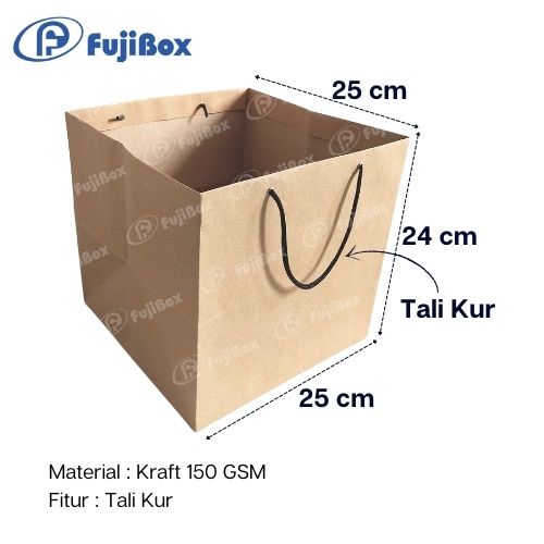 FUJIBOX KRAFT | PAPER BAG 25 x 25 x 24 | TAS KERTAS KRAFT