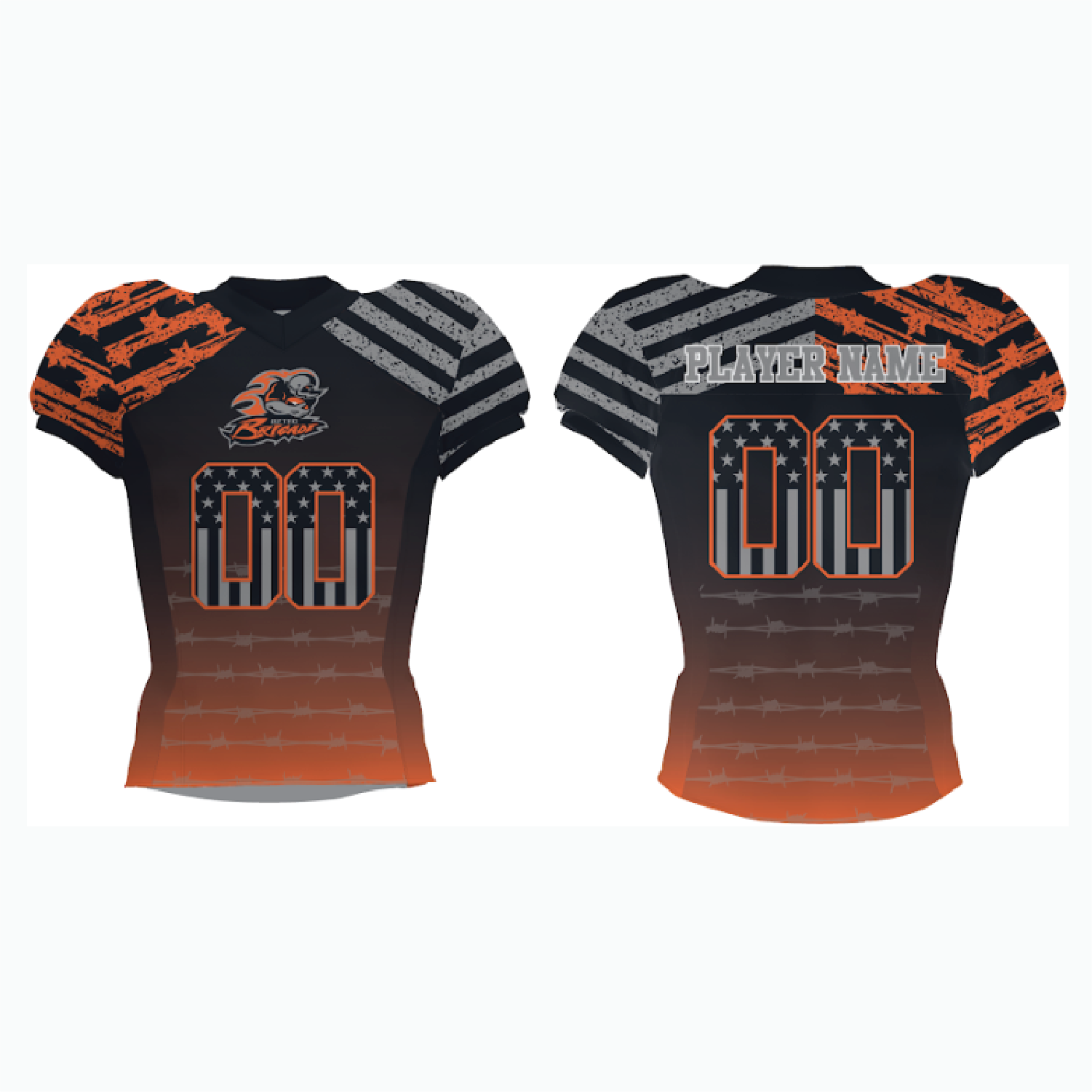 Sublimated Football Uniform Tigers Style