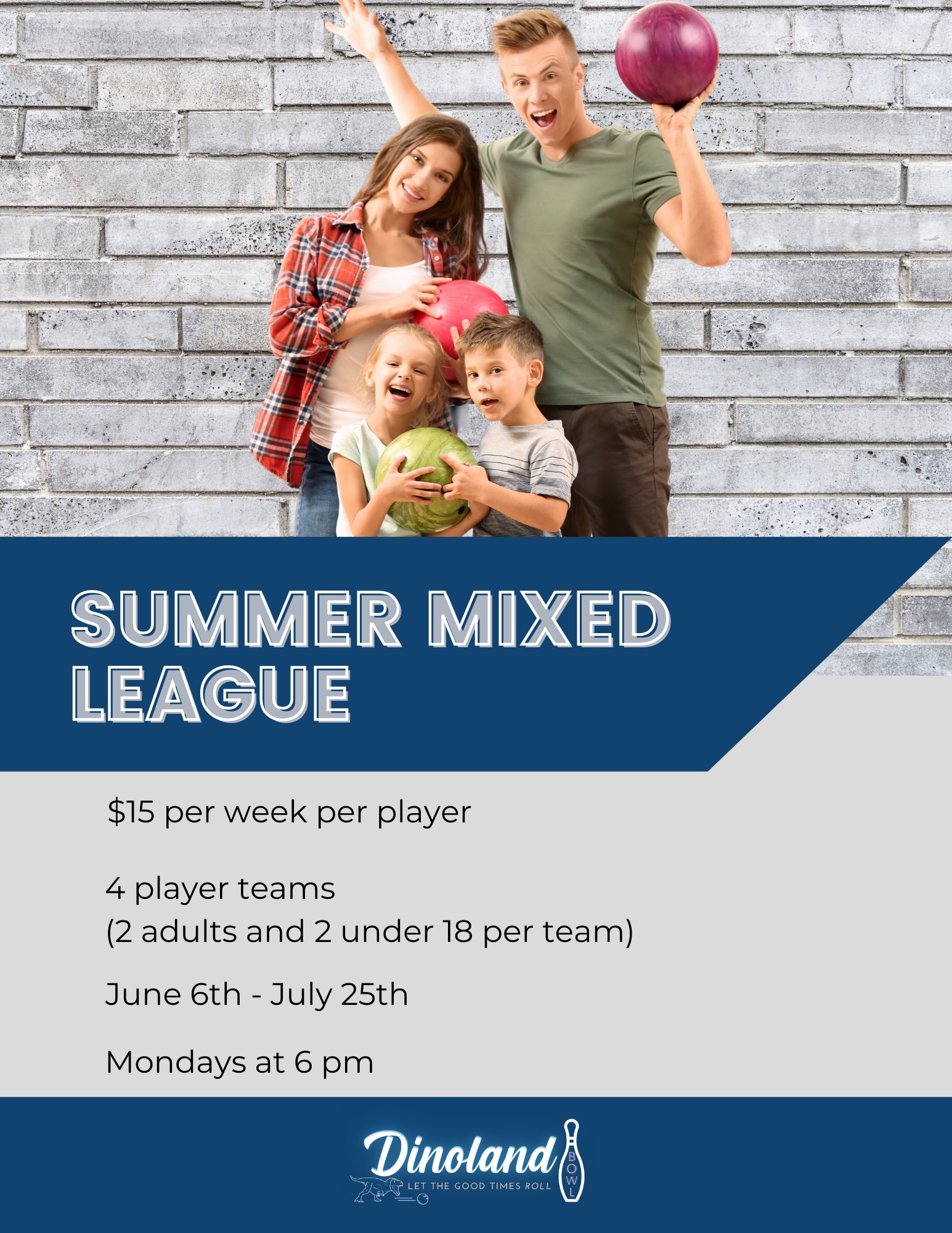 Summer Mixed (Adult/Youth) League Poster