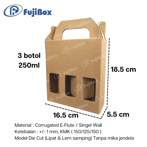 FUJIBOX DUS KARTON | DUS BOTOL 250 ML ISI 3 | DUS MINUMAN