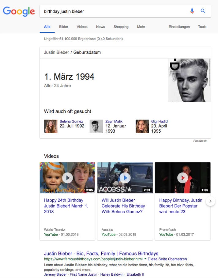 Famousbirthdays Justin Bieber Google Search OMR