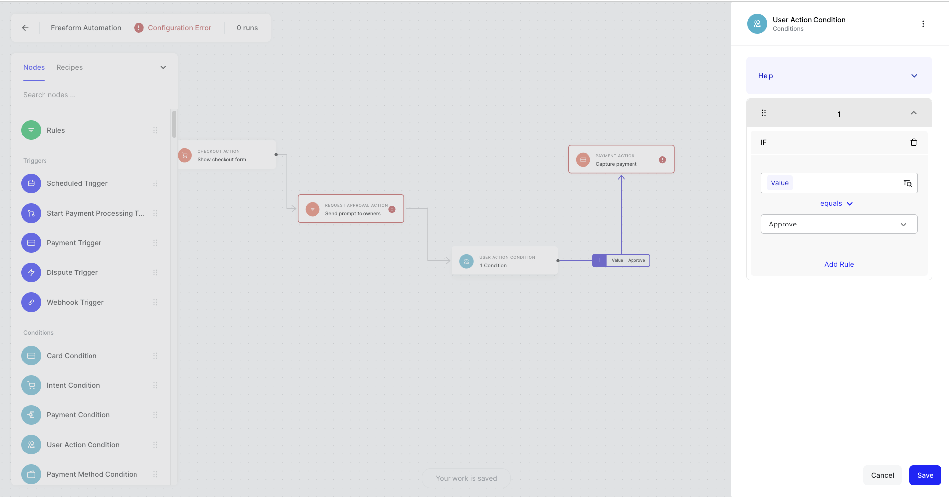 Request Approval Action