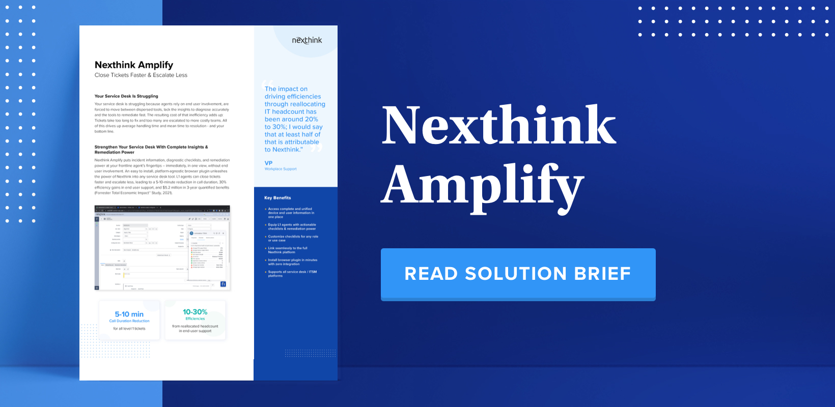 Nexthink Amplify Nexthink