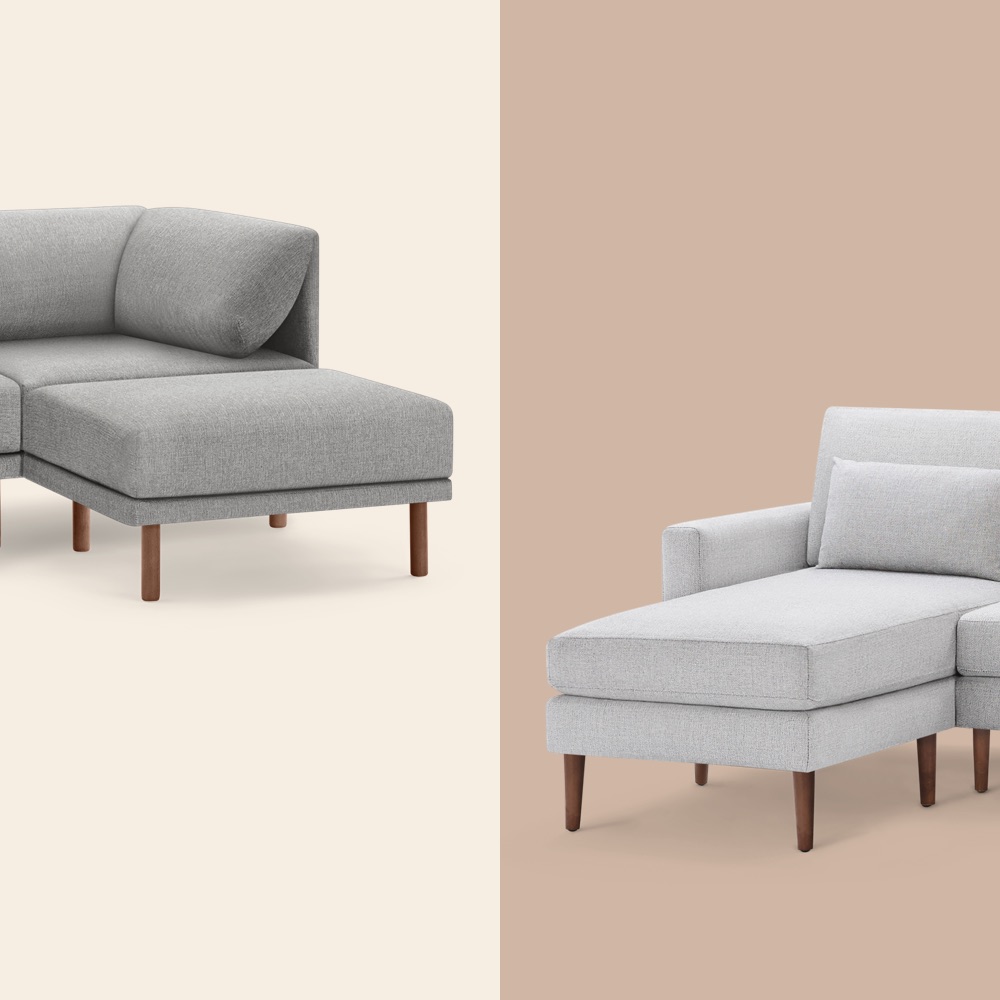 Side-by-side of Range and Nomad sofas from Burrow