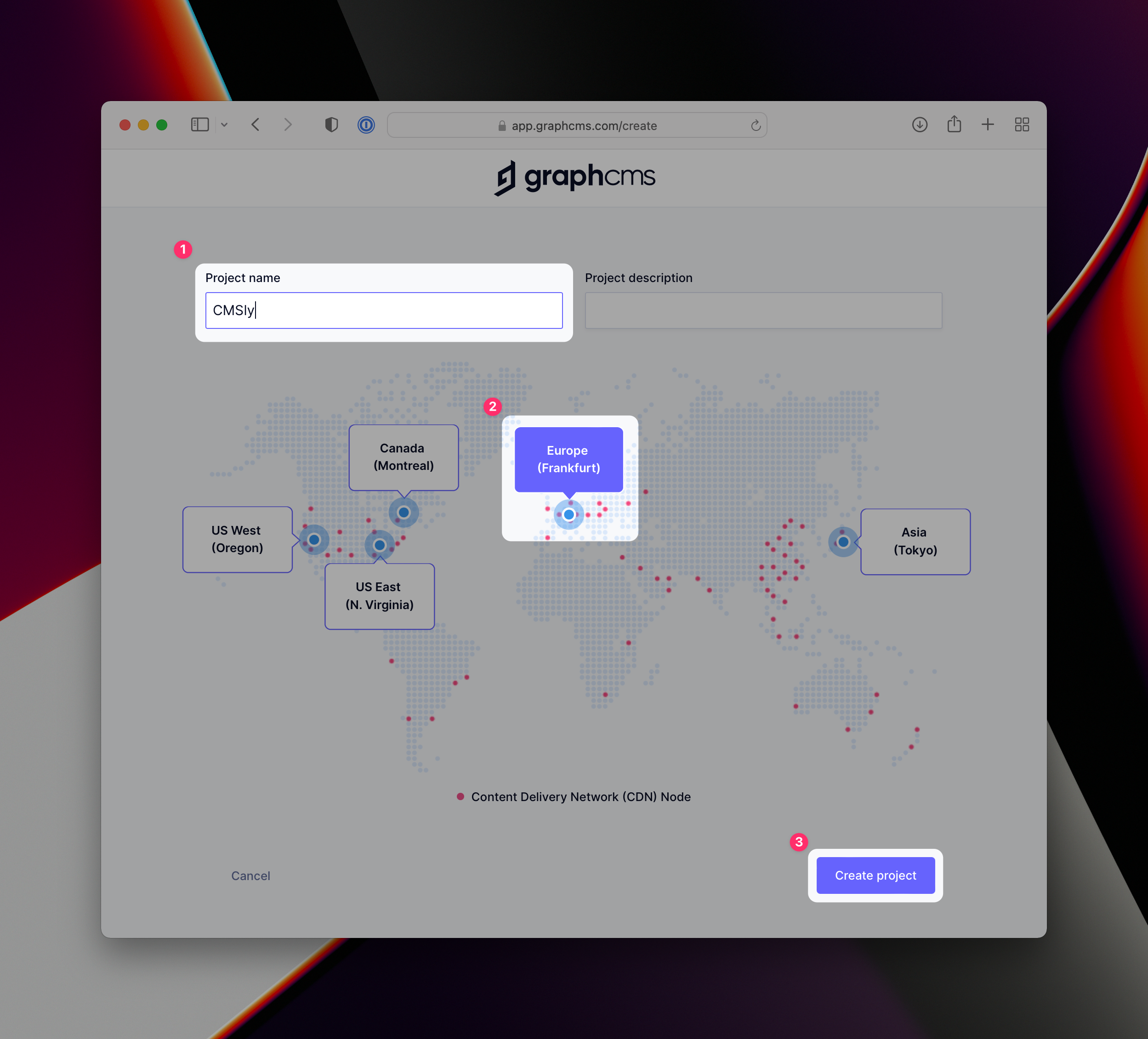 Create a Project in Hygraph