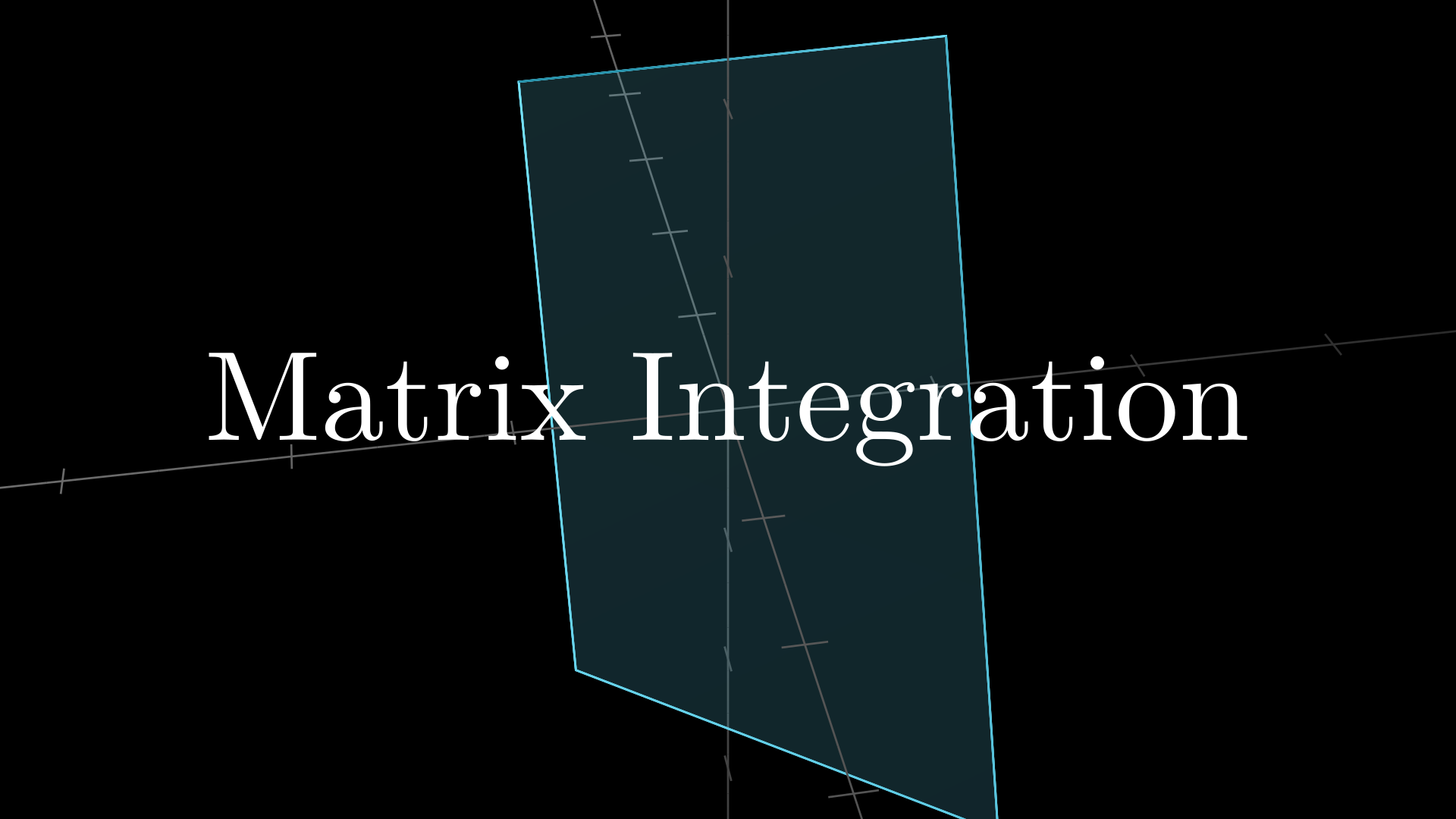 Matrix Integration