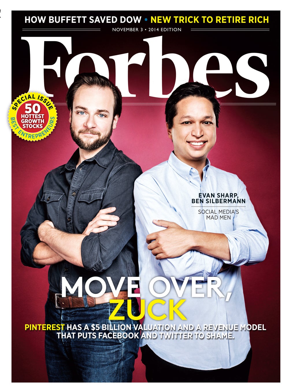 Forbes-Cover / November 2014 / Evan Sharp und Ben Silbermann / Foto von Jamel Toppin