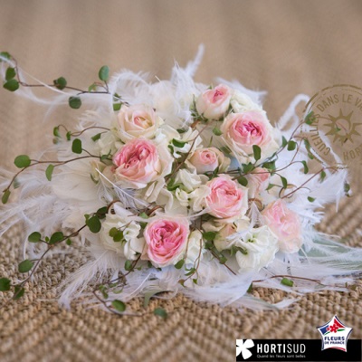 Bouquet de mariée par Charline Pritscaloff (MOF) pour Hortisud