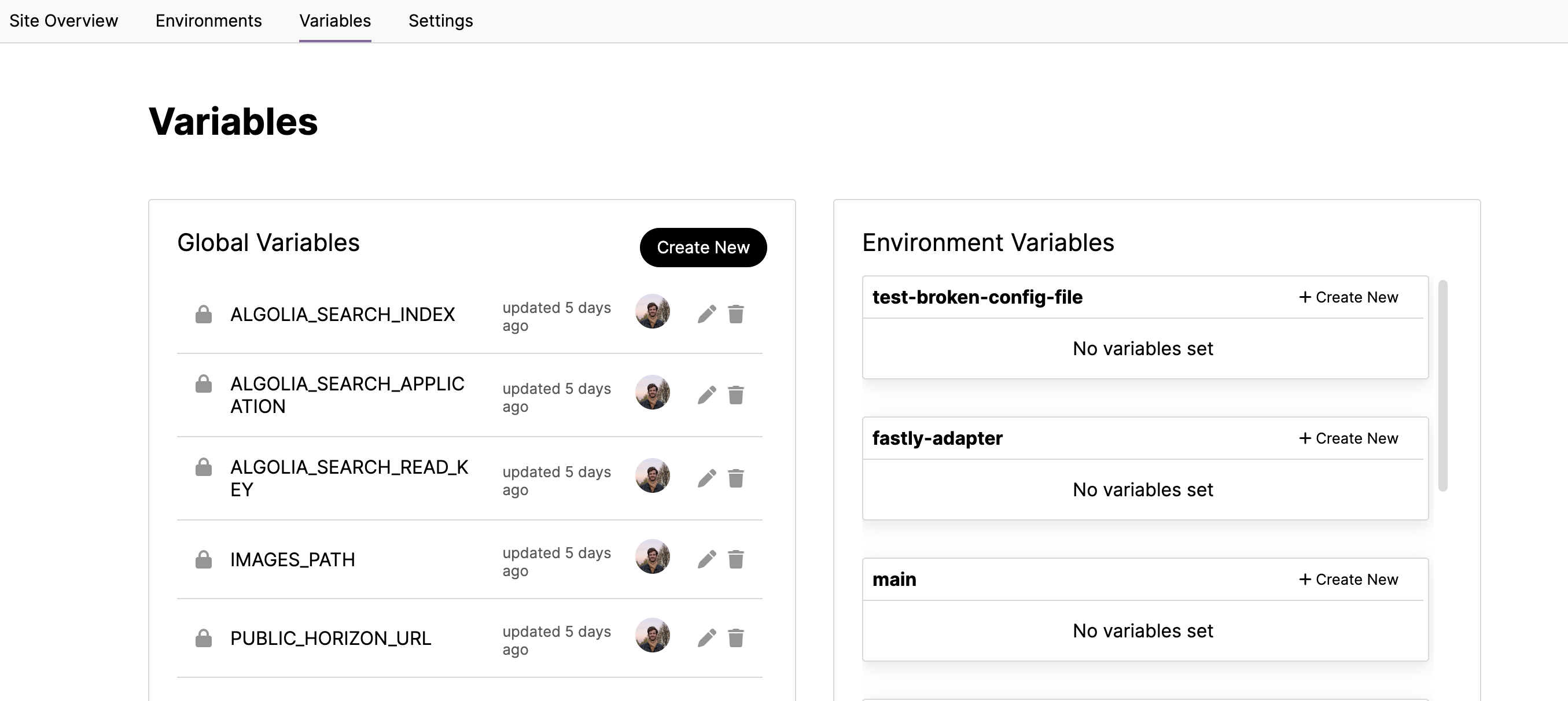 Environment Variables
