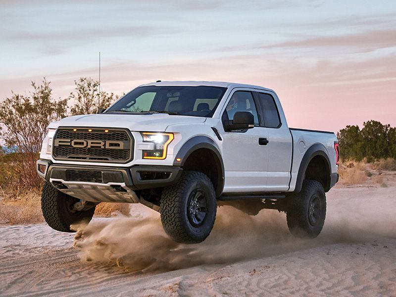 2017 Ford Raptor SuperCab catching air ・  Photo by Ford 