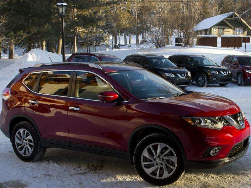 red nissan rogue outdoor 