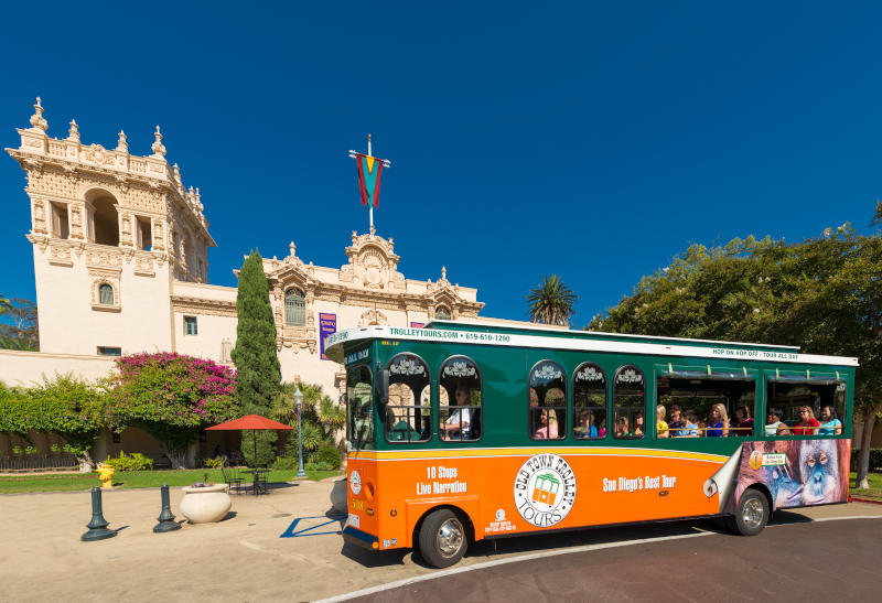 Trolley at Casa de Balboa in Balboa Park