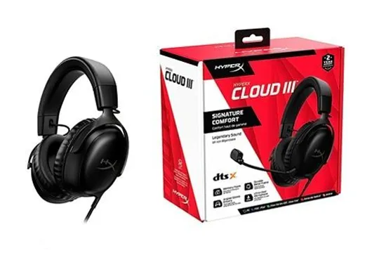 Imagem do produto Headset Gamer Com Fio - HyperX Cloud III (Preto) em Amazon