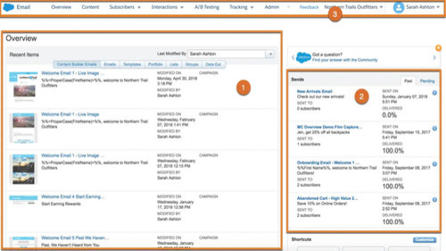 Salesforce Email Studio Screenshot