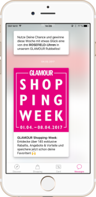 Glamour Shopping Week App Messages