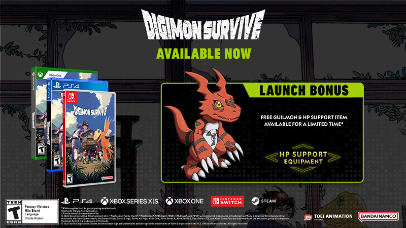 Namco Digimon Entertainment Bandai | Survive
