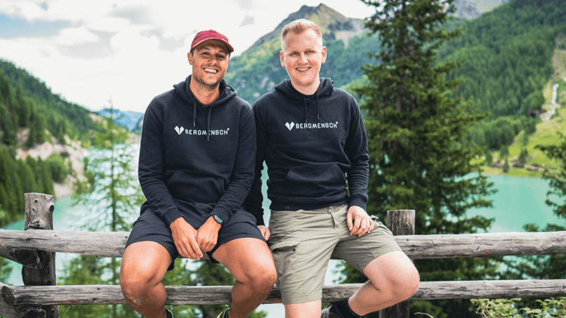Dominik Ebenkofler und Felix Keser haben Bergmensch gegründet, um Menschen zu verbinden, die genau wie sie die Berge lieben.