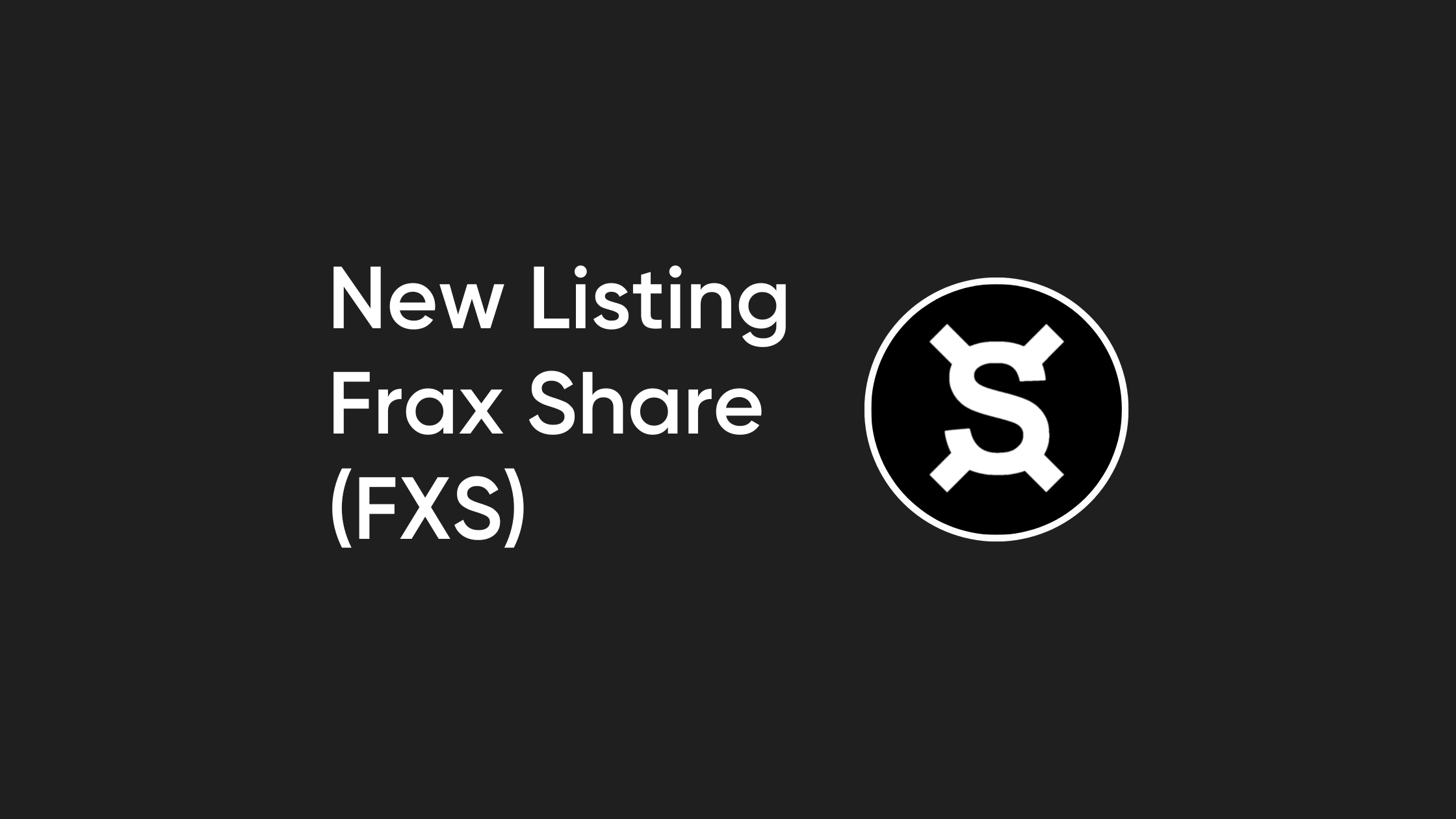 Bitvavo lists Frax Shares