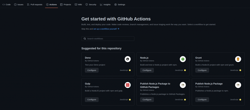 Get Started with GitHub actions