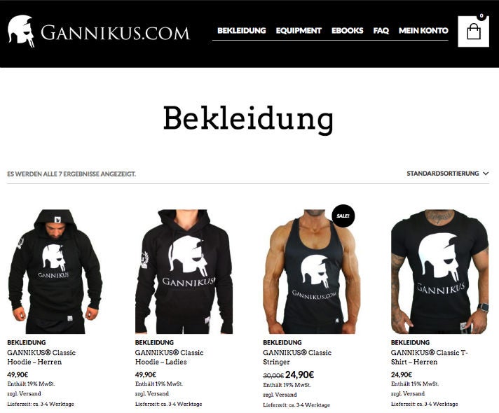 Gannikus Marcel Grasschopp Online Fitness Youtube OMR Shop
