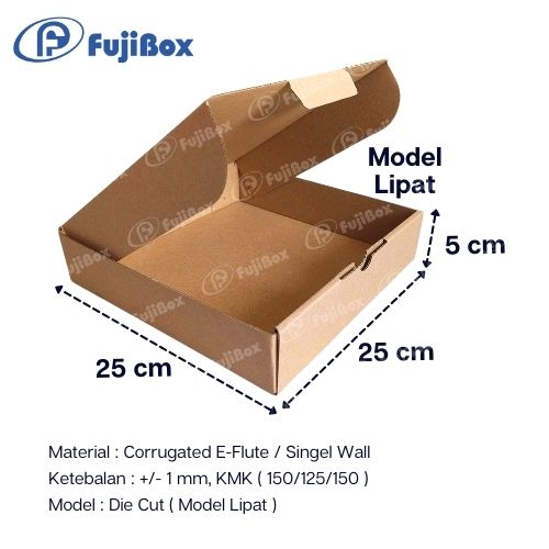 FUJIBOX DUS KARTON | CORRUGATED 25 x 25 x 5 | DUS KOTAK PIZZA